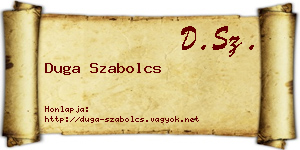 Duga Szabolcs névjegykártya