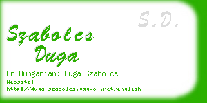 szabolcs duga business card